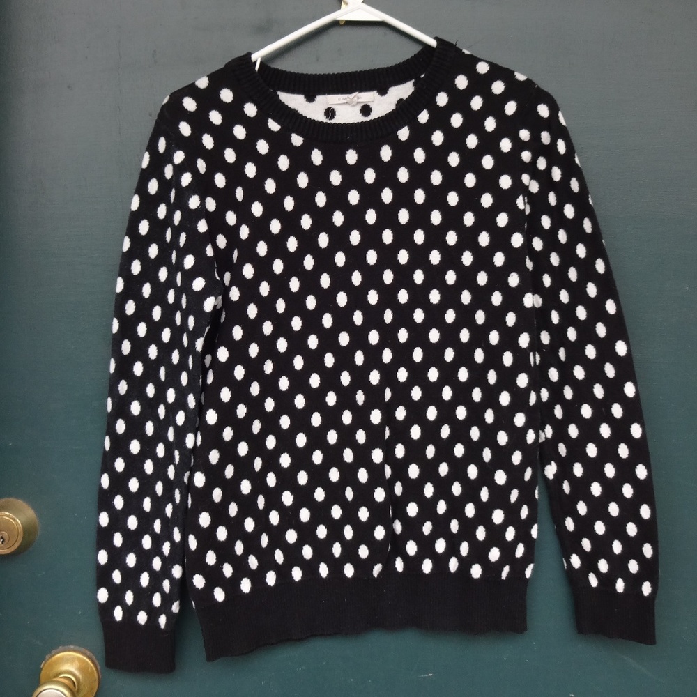 41 Hawthorn Black and White Polka Dot Sweater